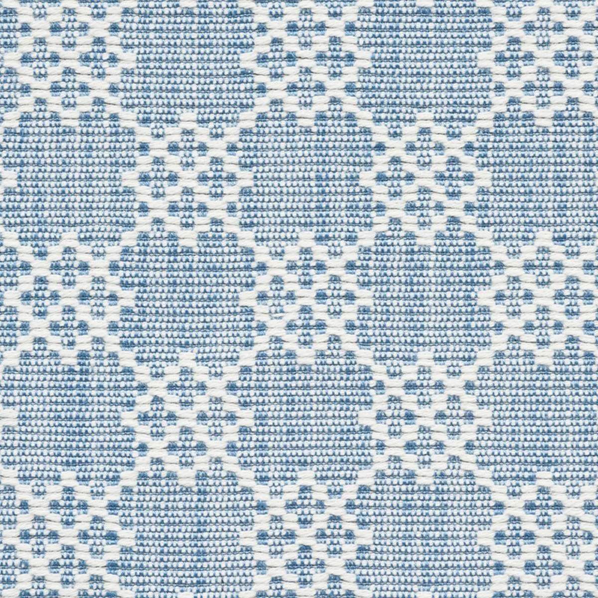 Schumacher 75562 Albert Fret Blue fabric swatch