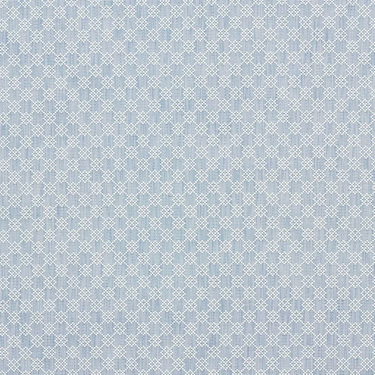 Schumacher 75562 Albert Fret Blue fabric swatch