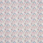 Schumacher 76310 Albizia Embroidery Delft & Rose fabric swatch