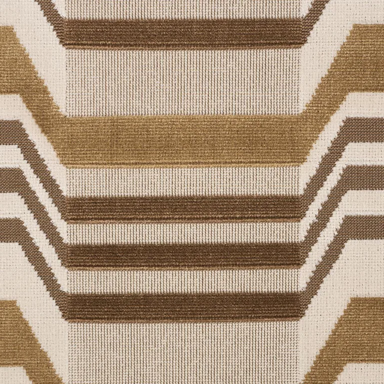 Schumacher 84811 Aldo Velvet Mocha & Camel fabric swatch