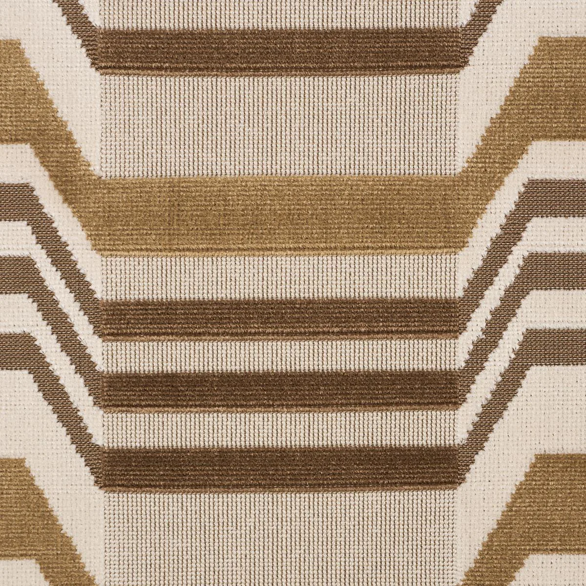 Schumacher 84811 Aldo Velvet Mocha & Camel fabric swatch