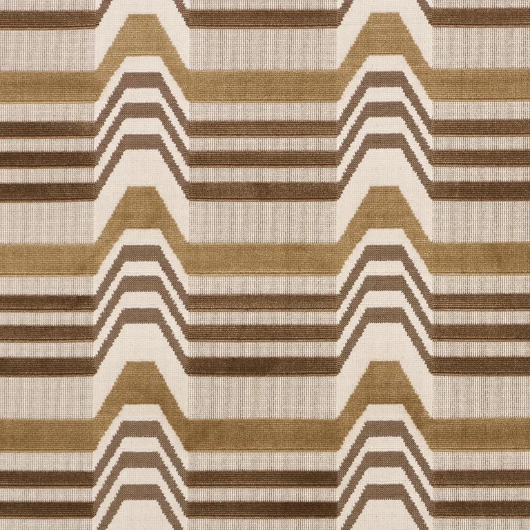 Schumacher 84811 Aldo Velvet Mocha & Camel fabric swatch
