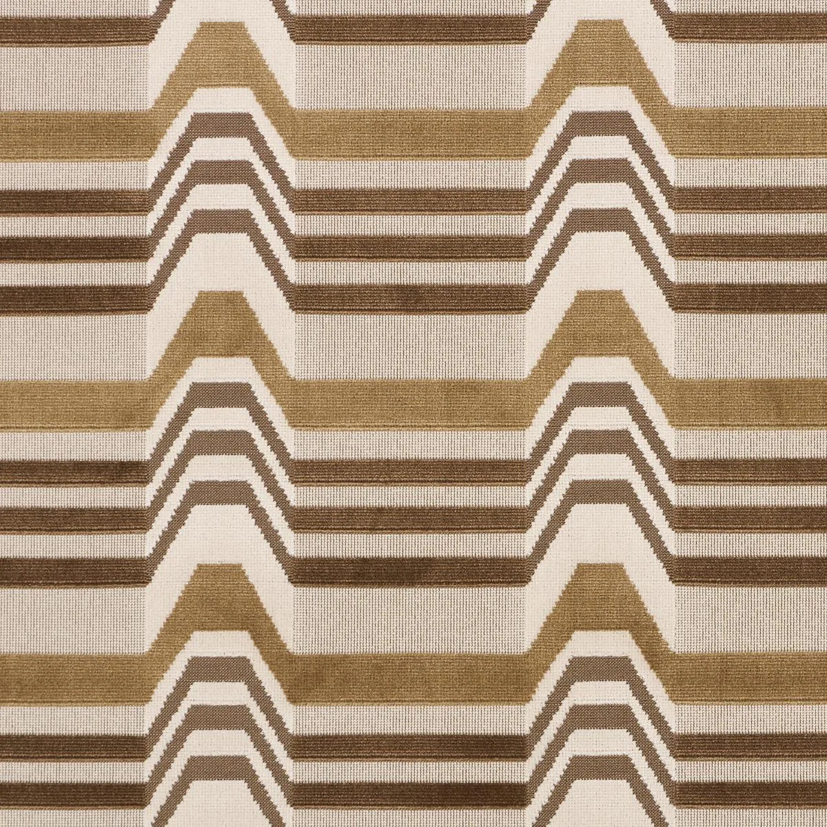 Schumacher 84811 Aldo Velvet Mocha & Camel fabric swatch