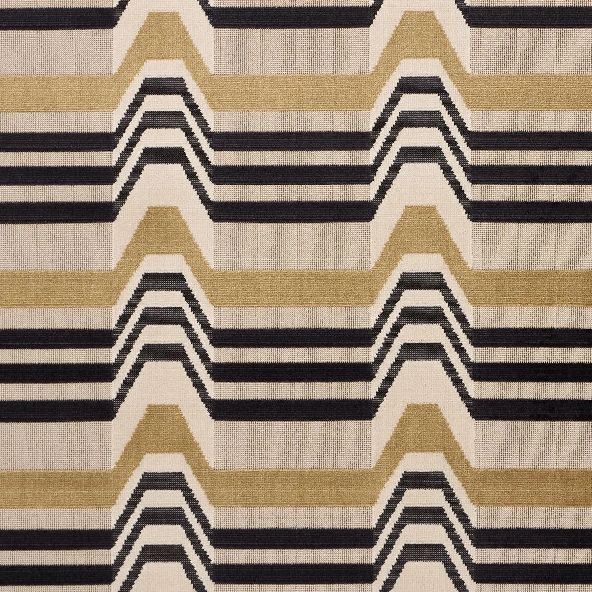 Schumacher 84812 Aldo Velvet Mocha & Noir fabric swatch