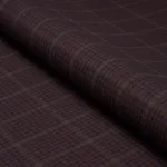 Schumacher 82332 Aldridge Wool Houndstooth Burgundy fabric swatch