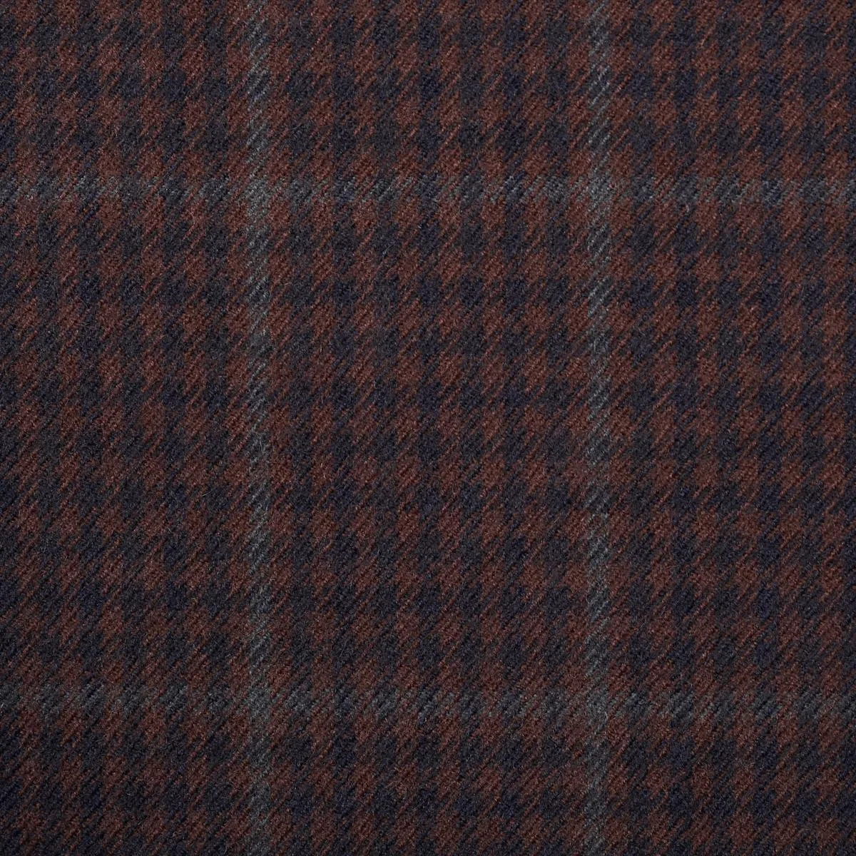 Schumacher 82332 Aldridge Wool Houndstooth Burgundy fabric swatch