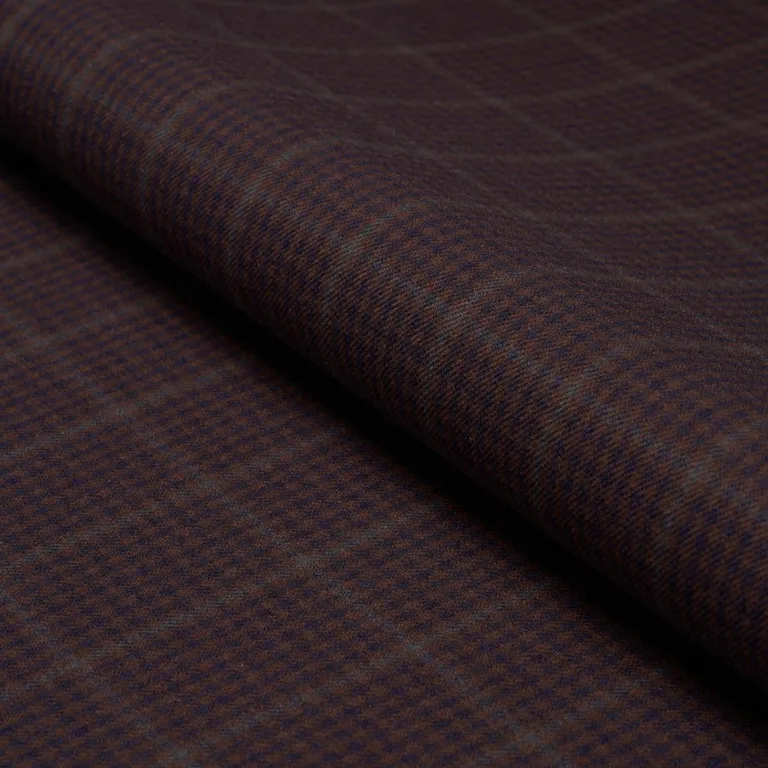 Schumacher 82332 Aldridge Wool Houndstooth Burgundy fabric swatch