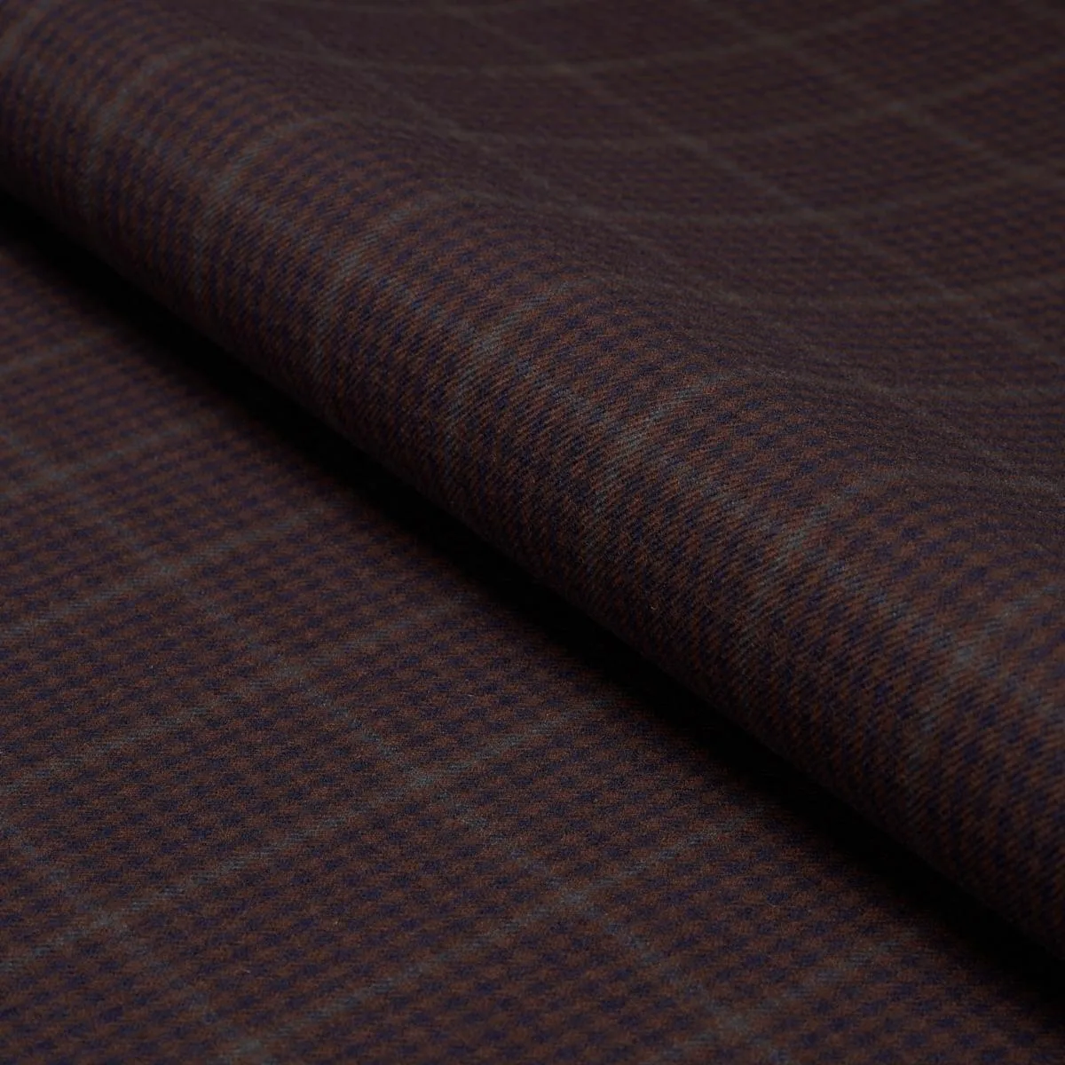 Schumacher 82332 Aldridge Wool Houndstooth Burgundy fabric swatch
