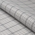 Schumacher 82331 Aldridge Wool Houndstooth Grey fabric swatch