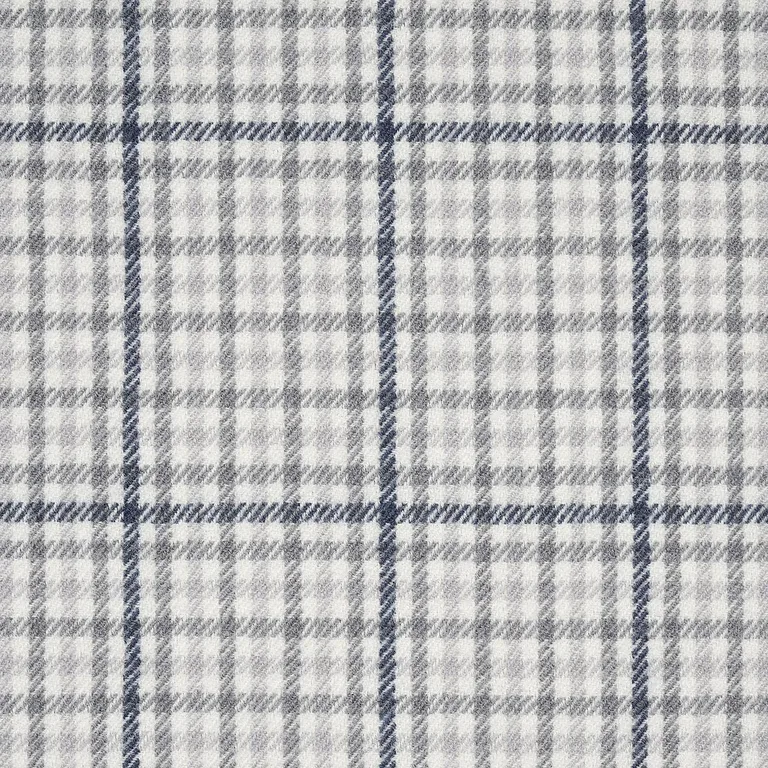 Schumacher 82331 Aldridge Wool Houndstooth Grey fabric swatch