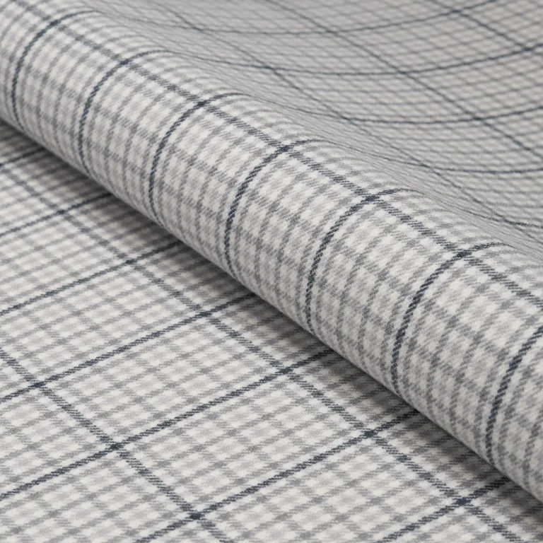 Schumacher 82331 Aldridge Wool Houndstooth Grey fabric swatch