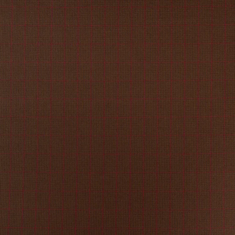 Schumacher 82334 Aldridge Wool Houndstooth Mocha fabric swatch