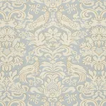 Schumacher 1328000 Aldwyn Damask Robin's Egg fabric swatch