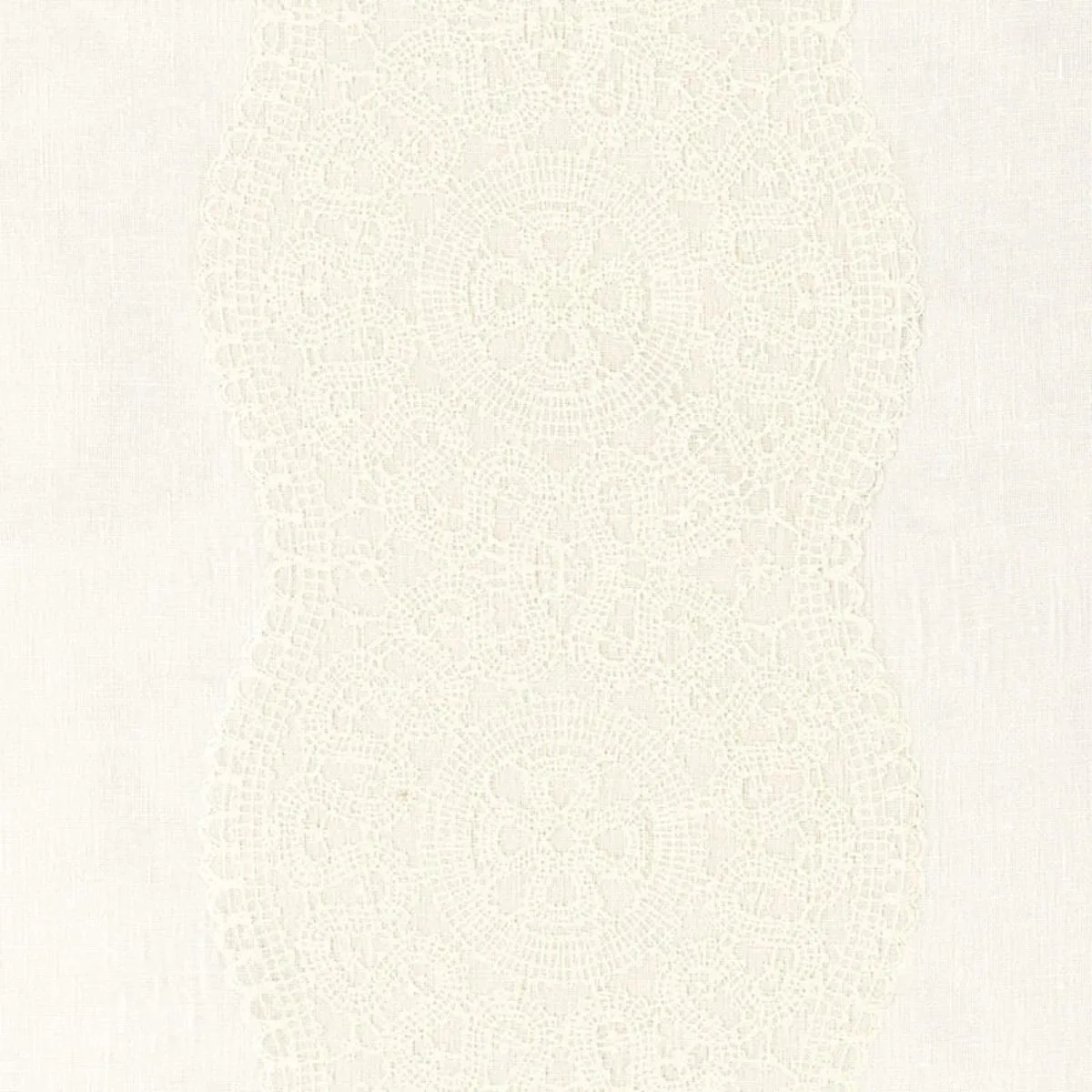 Schumacher 55420 Alecon Embroidered Sheer Ivory fabric swatch