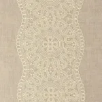 Schumacher 55421 Alecon Embroidered Sheer Natural fabric swatch