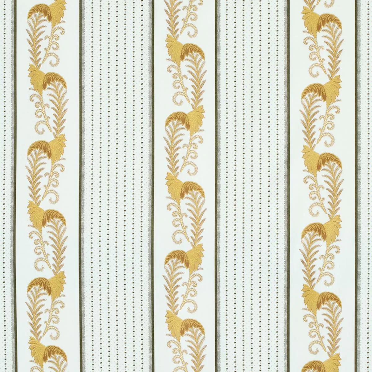 Schumacher 179380 Aleksy Stripe Neutral fabric swatch