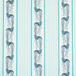 Schumacher 179381 Aleksy Stripe Teal fabric swatch