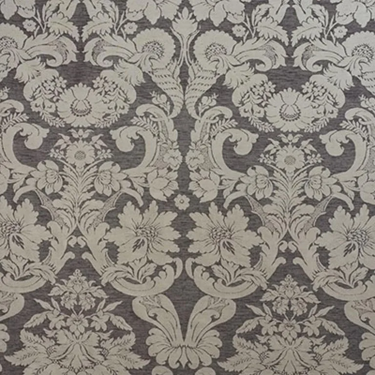 Schumacher 71520 Alento Damasco Mercury fabric swatch