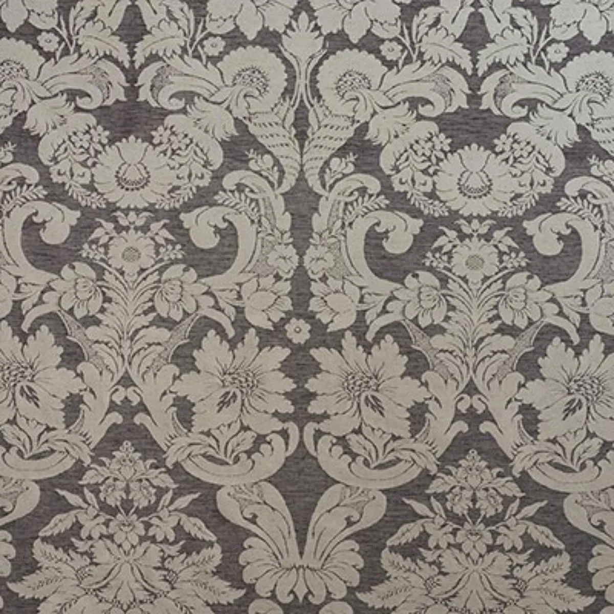 Schumacher 71520 Alento Damasco Mercury fabric swatch