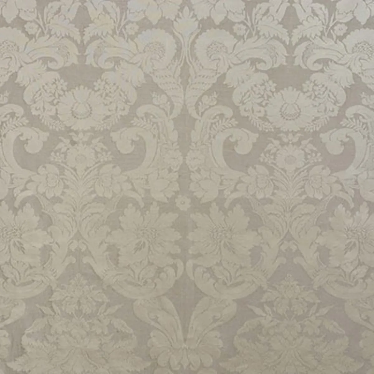 Schumacher 71521 Alento Damasco Pewter fabric swatch