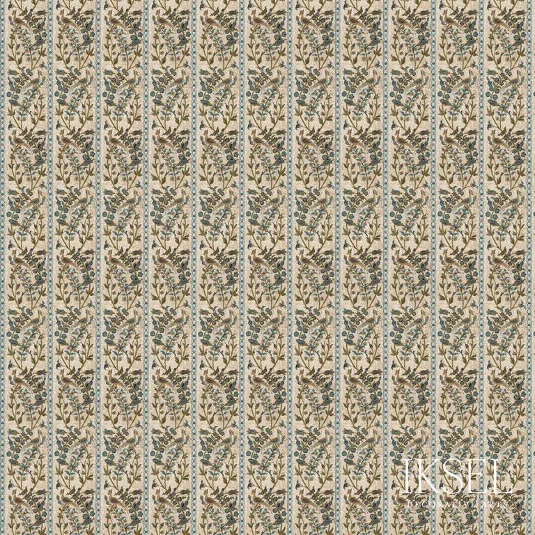 Schumacher RF537CR58 Aleppo Stripe Blue fabric swatch
