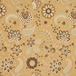 Schumacher 83131 Alessia Floral Gold fabric swatch