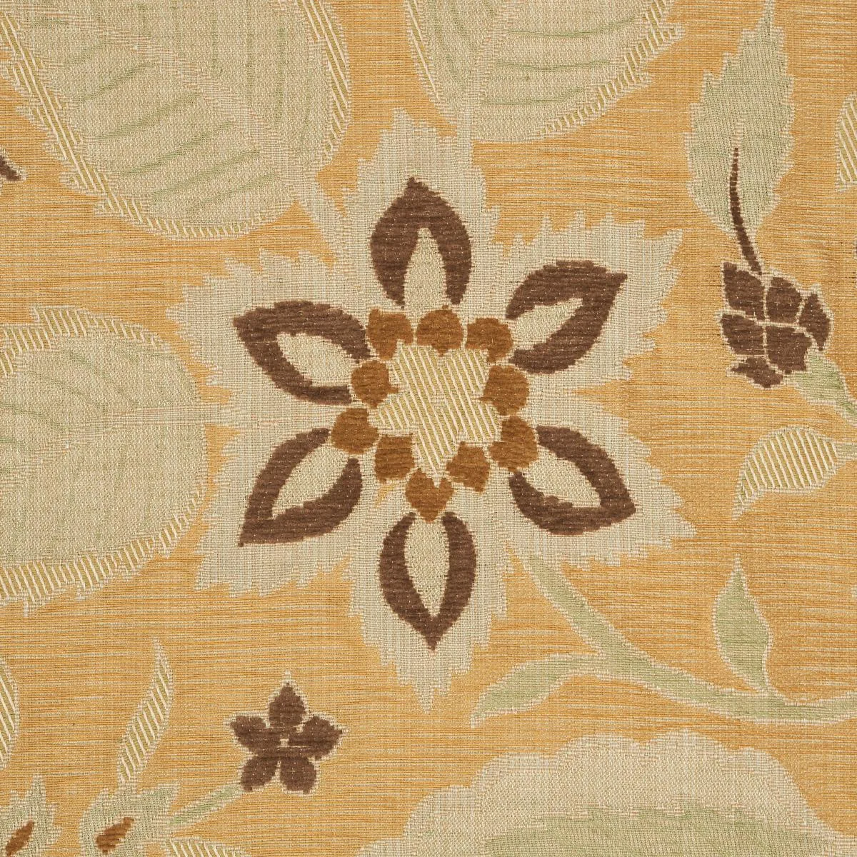 Schumacher 83131 Alessia Floral Gold fabric swatch