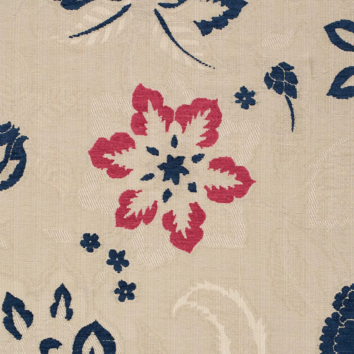 Schumacher 83130 Alessia Floral Parchment fabric swatch