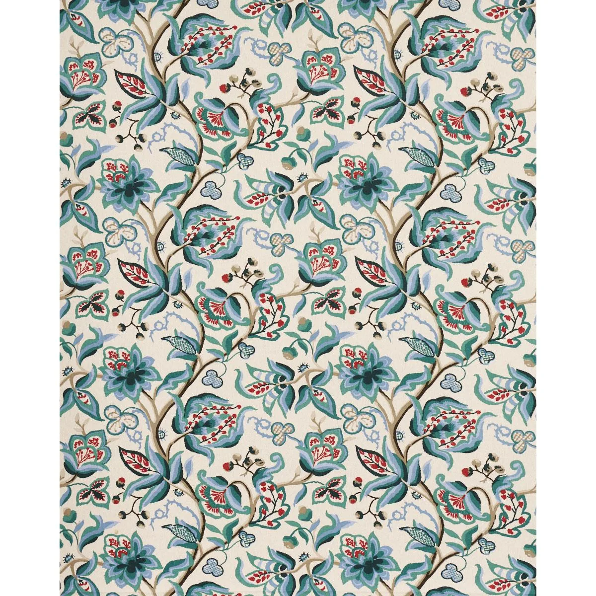 Schumacher 1325001 Alexandra Vine Document fabric swatch