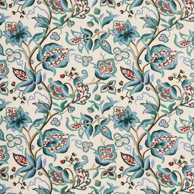 Schumacher 1325001 Alexandra Vine Document fabric swatch
