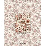 Schumacher 180971 Alexandra Vine Linen Natural & Spice fabric swatch