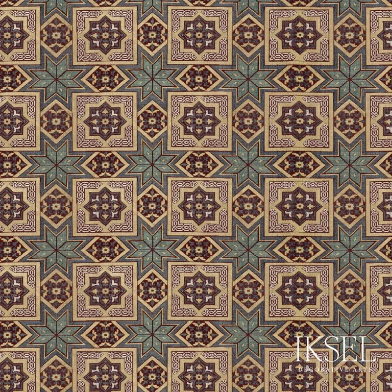 Schumacher RF907CS01 Alhambra Checks Original fabric swatch