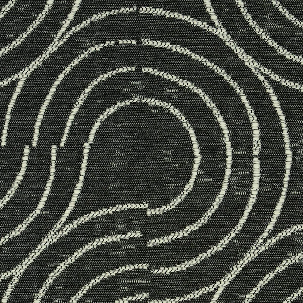 Schumacher 79400 Alma Indoor/Outdoor Carbon fabric swatch