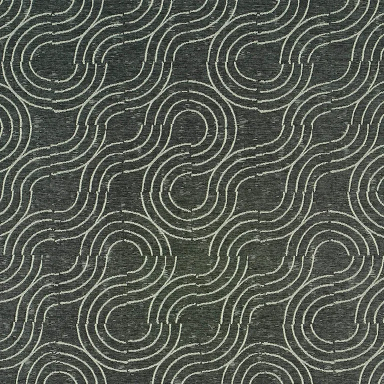 Schumacher 79400 Alma Indoor/Outdoor Carbon fabric swatch