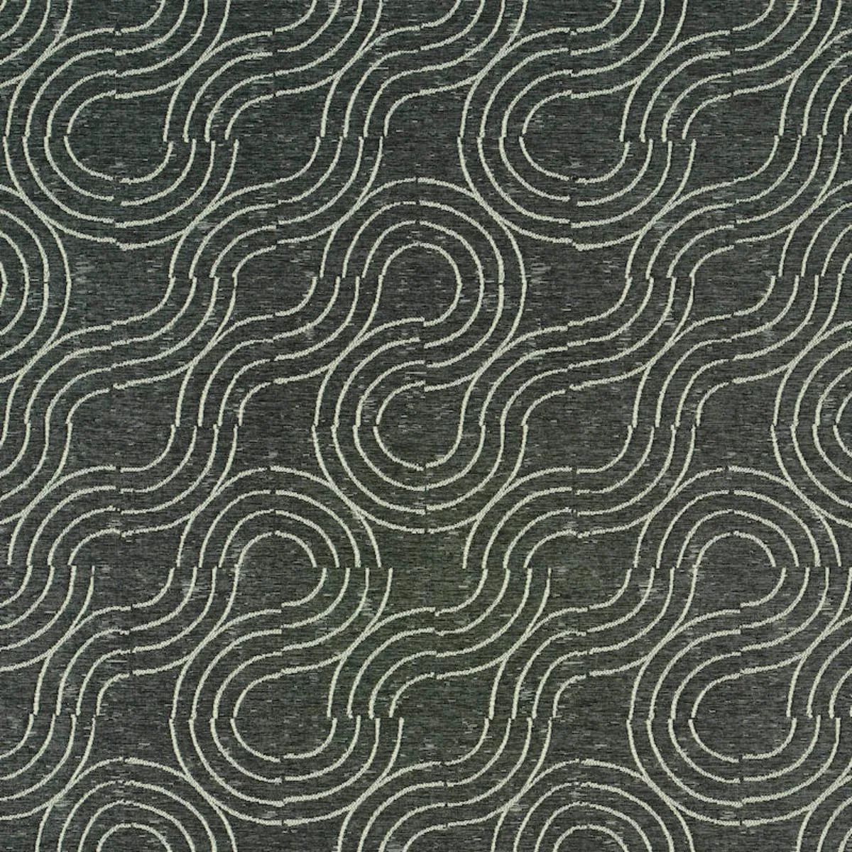 Schumacher 79400 Alma Indoor/Outdoor Carbon fabric swatch