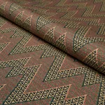 Schumacher 84970 Alpine Peaks Chevron Terracotta Desert fabric swatch