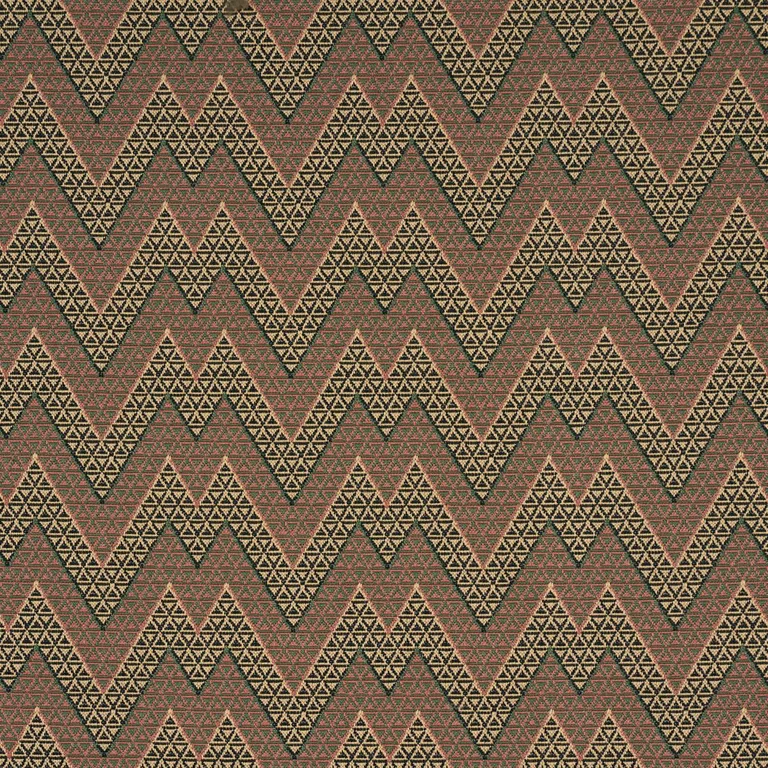 Schumacher 84970 Alpine Peaks Chevron Terracotta Desert fabric swatch