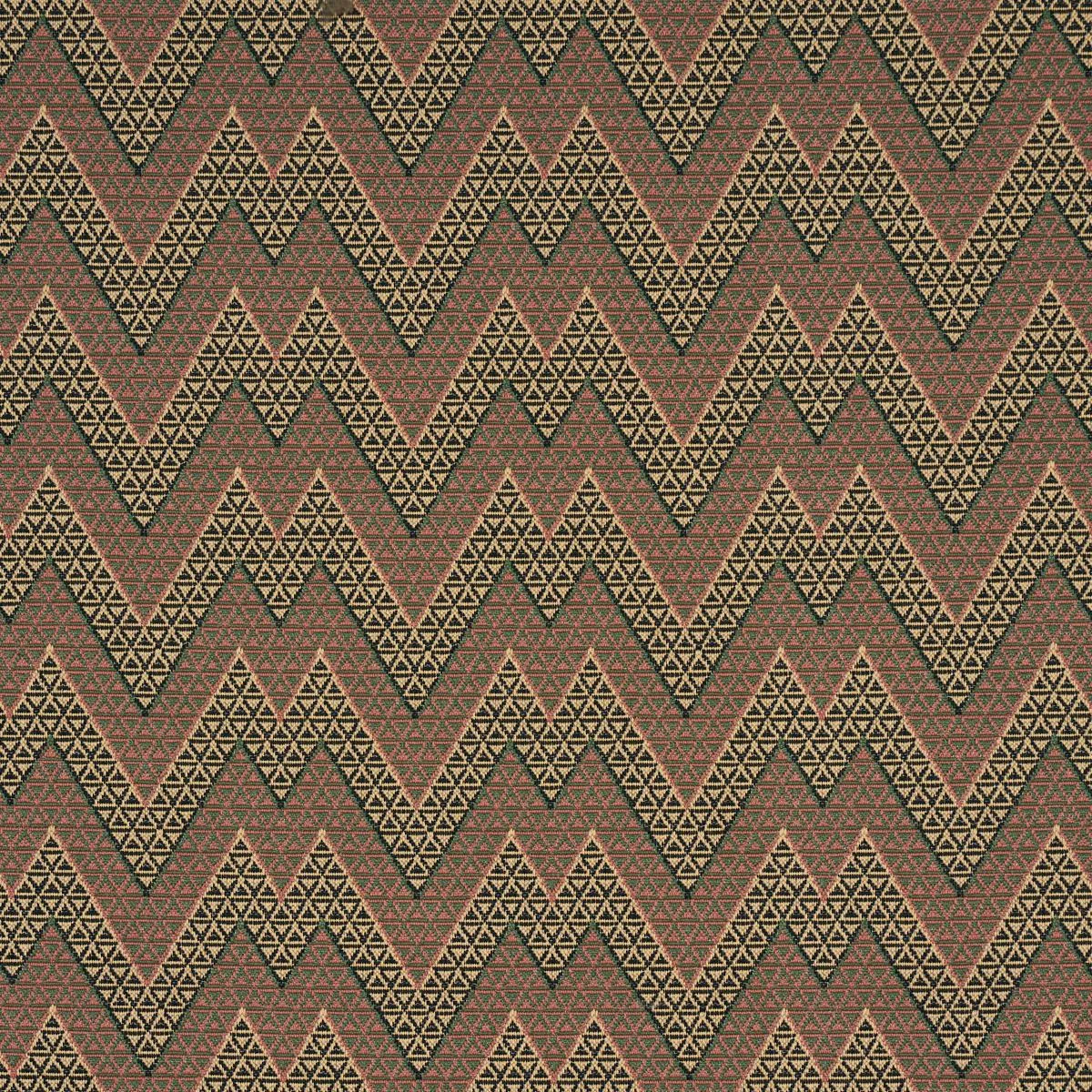 Schumacher 84970 Alpine Peaks Chevron Terracotta Desert fabric swatch