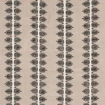 Schumacher 80523 Alva Hand Block Print Black fabric swatch