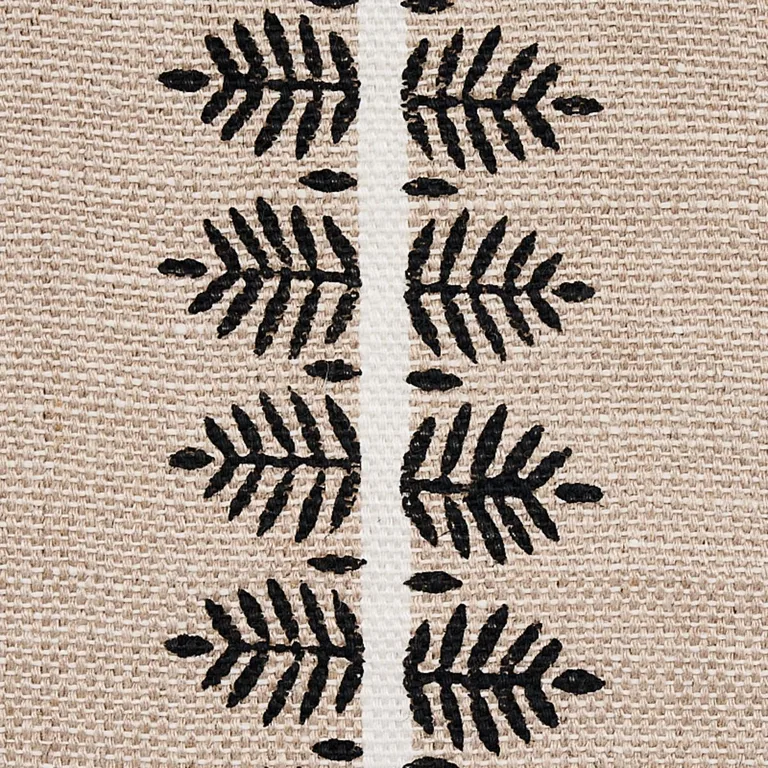 Schumacher 80523 Alva Hand Block Print Black fabric swatch
