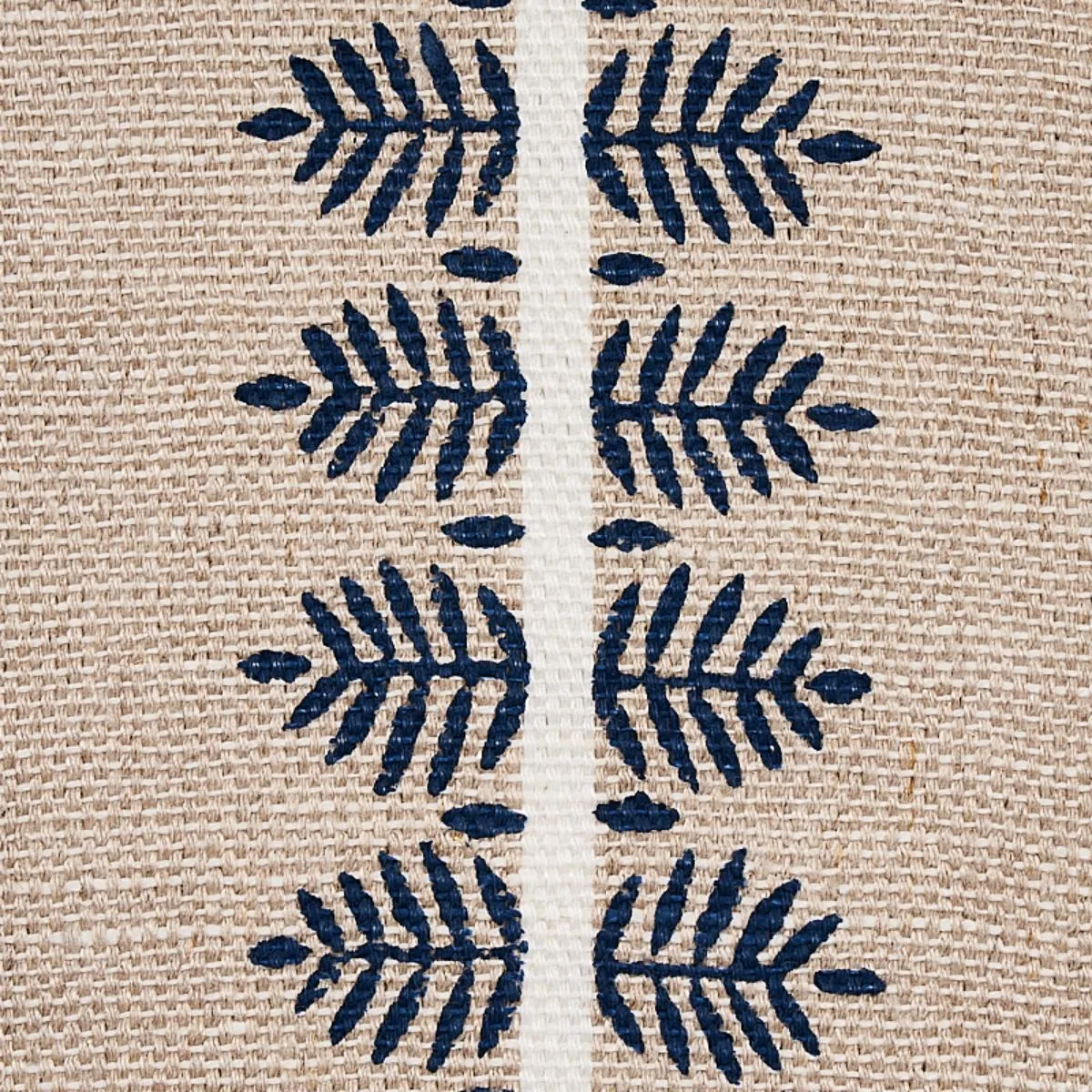 Schumacher 80522 Alva Hand Block Print Blue fabric swatch