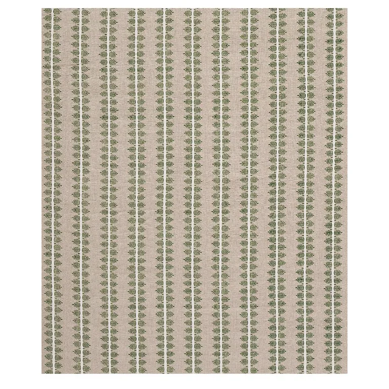 Schumacher 80521 Alva Hand Block Print Green fabric swatch