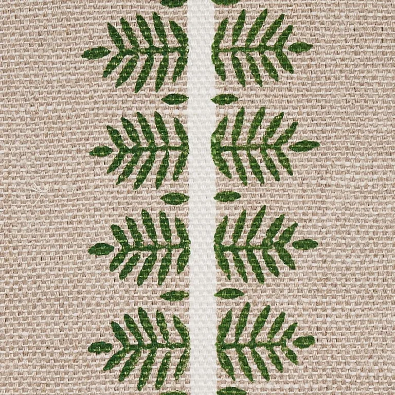 Schumacher 80521 Alva Hand Block Print Green fabric swatch