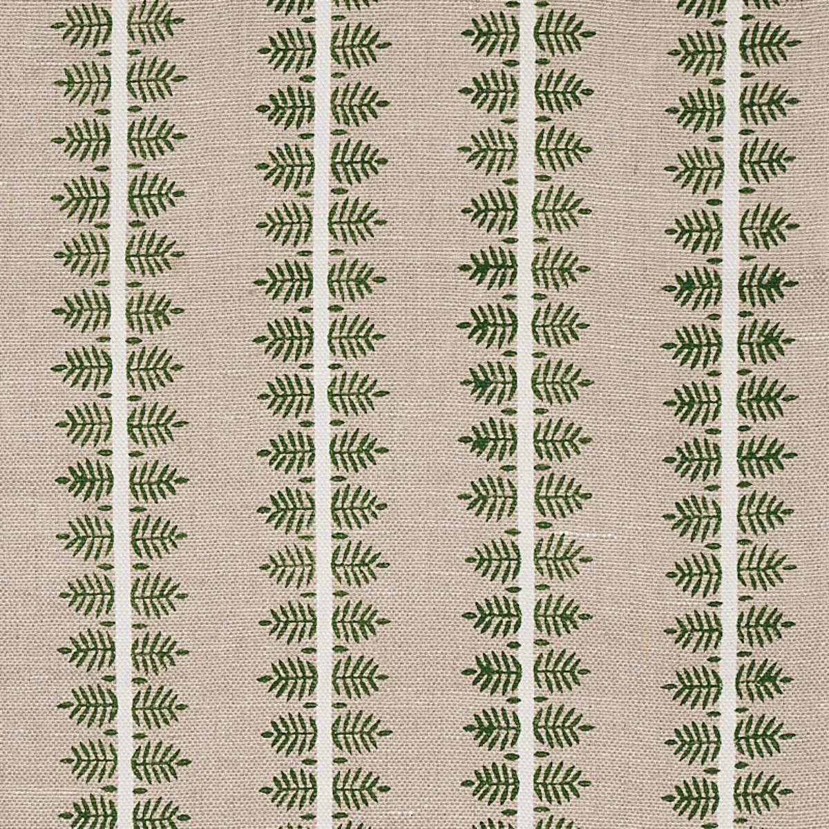 Schumacher 80521 Alva Hand Block Print Green fabric swatch