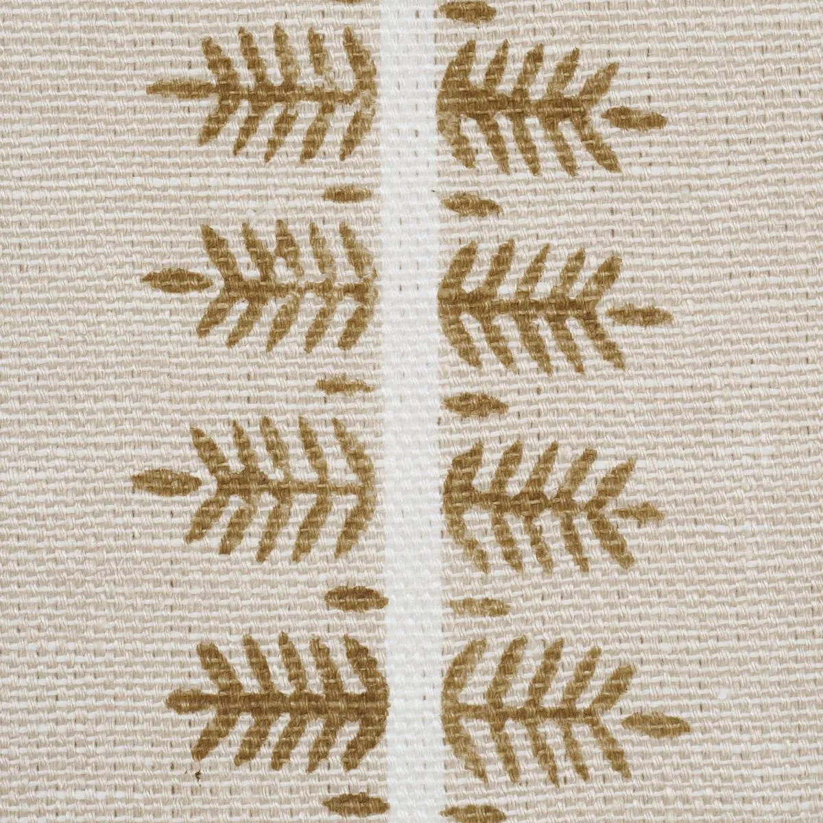 Schumacher 80525 Alva Hand Block Print Ochre fabric swatch