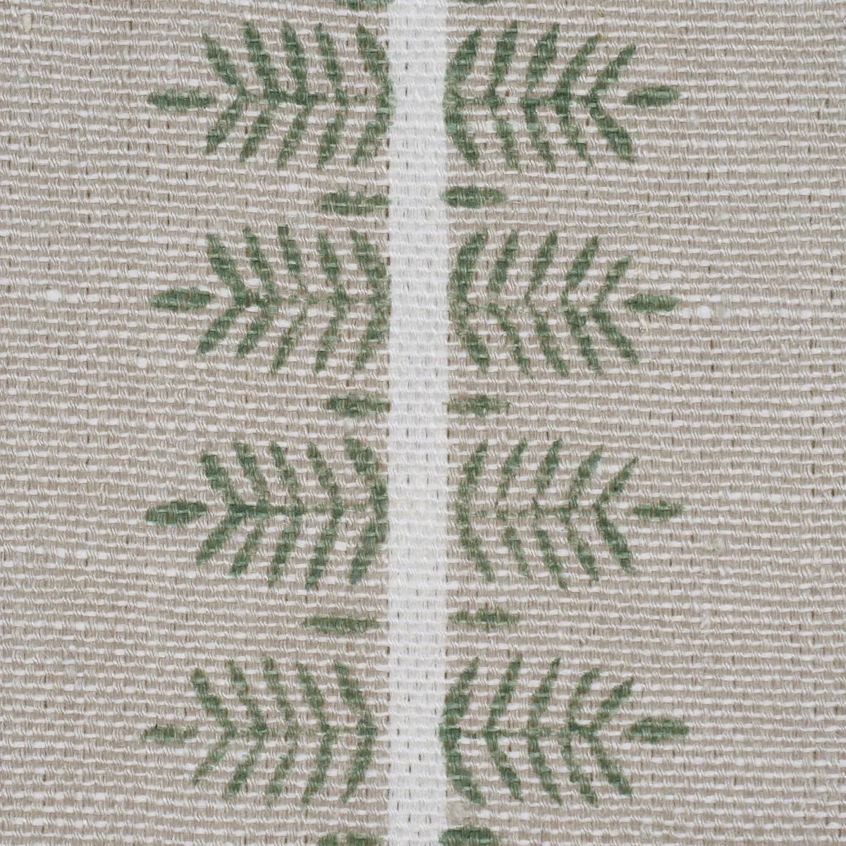 Schumacher 80524 Alva Hand Block Print Olive fabric swatch