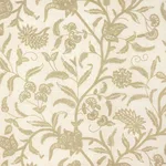 Schumacher 54191 Amagansett Linen Crewel Ecru fabric swatch