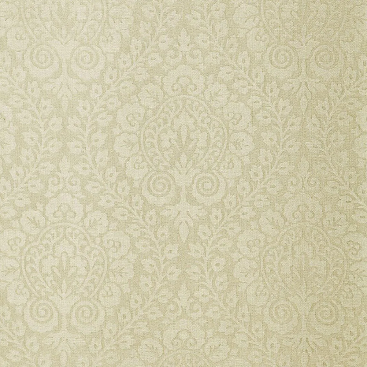Schumacher 64691 Amalfi Damask Indoor/Outdoor Greige fabric swatch