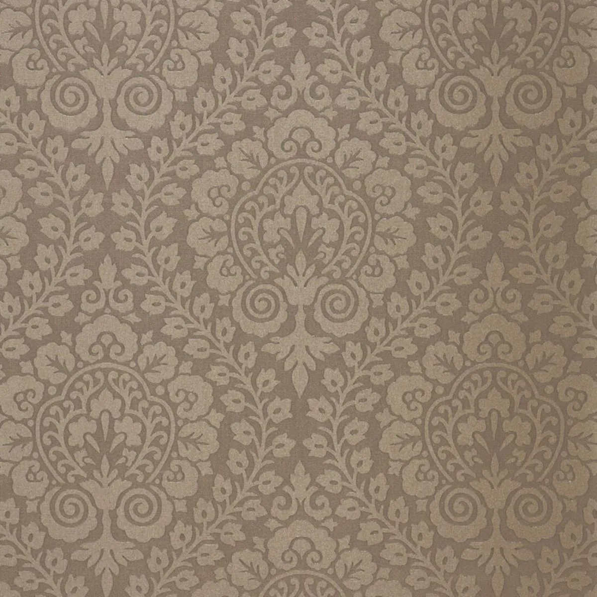 Schumacher 64692 Amalfi Damask Indoor/Outdoor Smoke fabric swatch