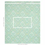 Schumacher 179441 Amalia Medallion Handmade Print Mineral fabric swatch